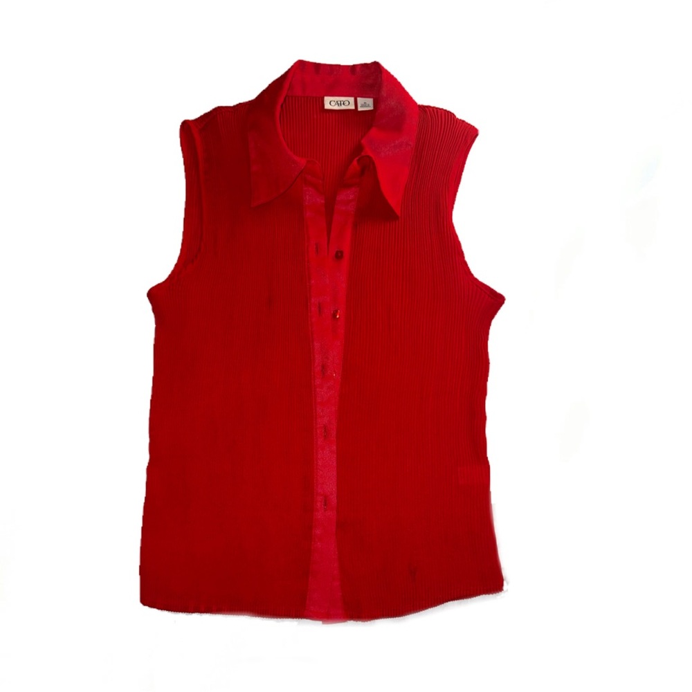 Red CATO button up top